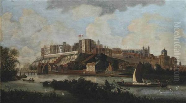 A View Of Windsor Castle Oil Painting by Johannes Vorsterman