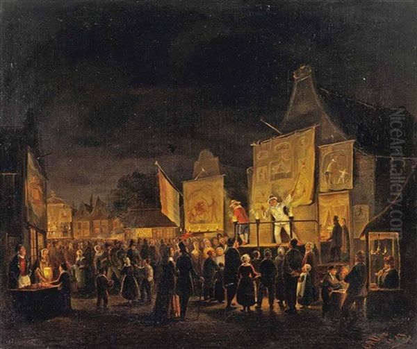 The Evening Performance Oil Painting by Christoffel Albertus Vos