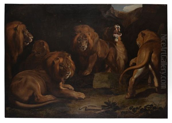 The Lion's Den Oil Painting by Paul de Vos