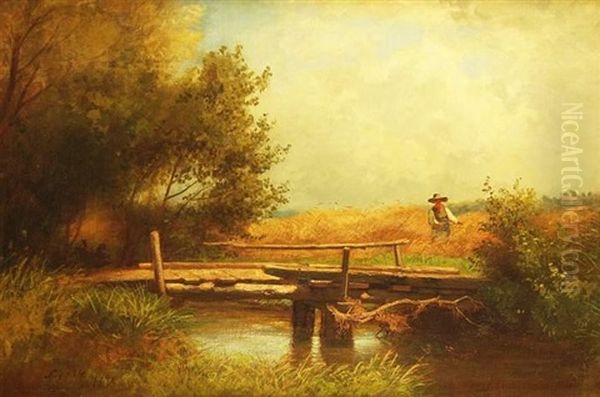 Sommerliche Landschaft Zur Erntezeit by Heinrich Vosberg