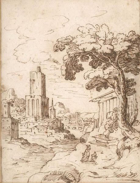 View Of The Torre Delle Melizie In Rome Oil Painting by Matthijs Bril