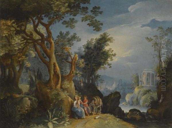 The Rest On The Flight Into Egypt Oil Painting by Paul Bril