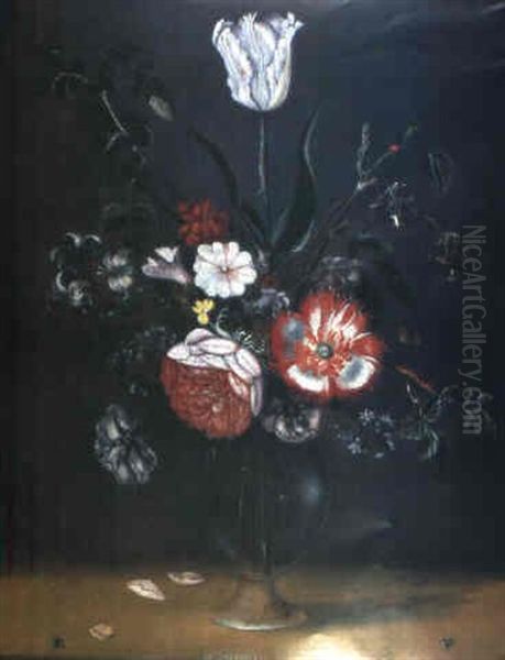 Fleurs Dans Un Vase Oil Painting by Jacob Woutersz Vosmaer