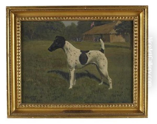 Champion Desert Deputy, A Jack Russell Oil Painting by Franklin Brook Voss