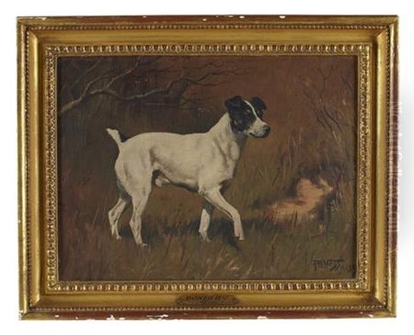 Boxer Iind, A Jack Russell Oil Painting by Franklin Brook Voss