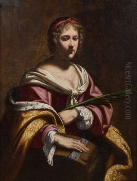 Sainte Catherine Oil Painting by Aubin Vouet