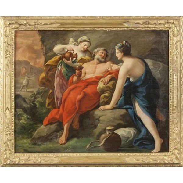 Lot E Le Figlie Oil Painting by Simon Vouet