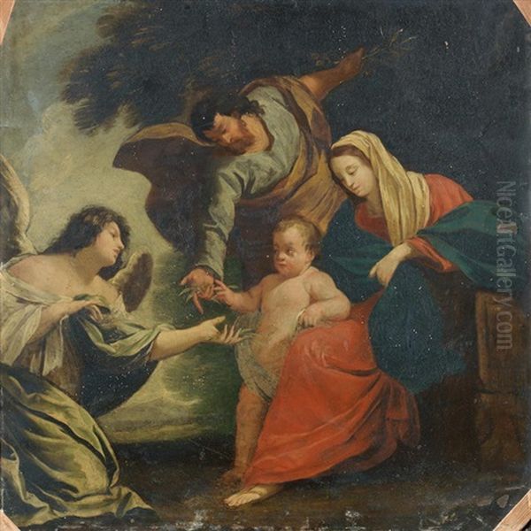 The Rest On The Flight Into Egypt Oil Painting by Simon Vouet