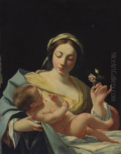 The Virgin And Child Of The Rose Oil Painting by Simon Vouet