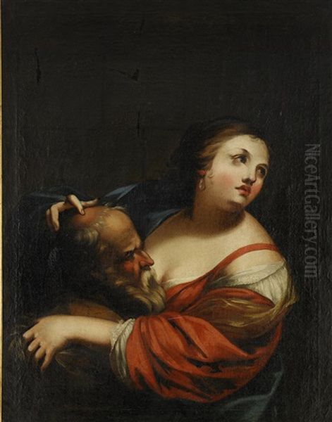 Cimon And Pera, Caritas Romana Oil Painting by Simon Vouet