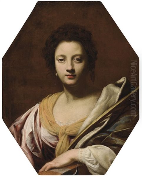 Portrait Of A Woman, Probably Ursula Da Vezzo, Sister-in-law Of The Artist, As Saint Catherine Oil Painting by Simon Vouet