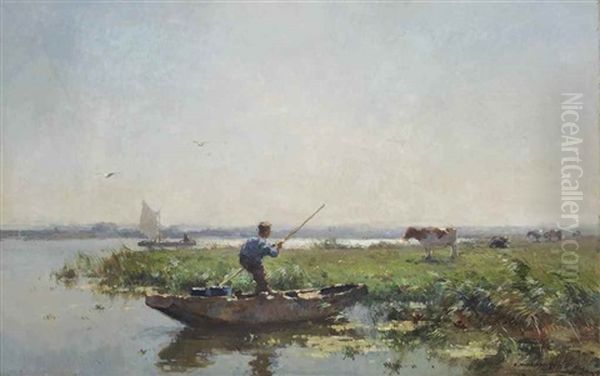 Early Morning In The Polder Oil Painting by Cornelis Vreedenburgh