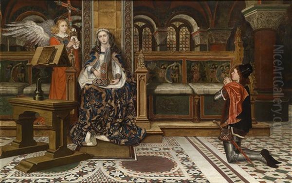 Heilige Cecilia Und Valerian Oil Painting by Juliaan de Vriendt