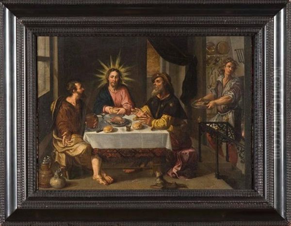 Les Disciples D'emmaus Oil Painting by Dirck De Vries