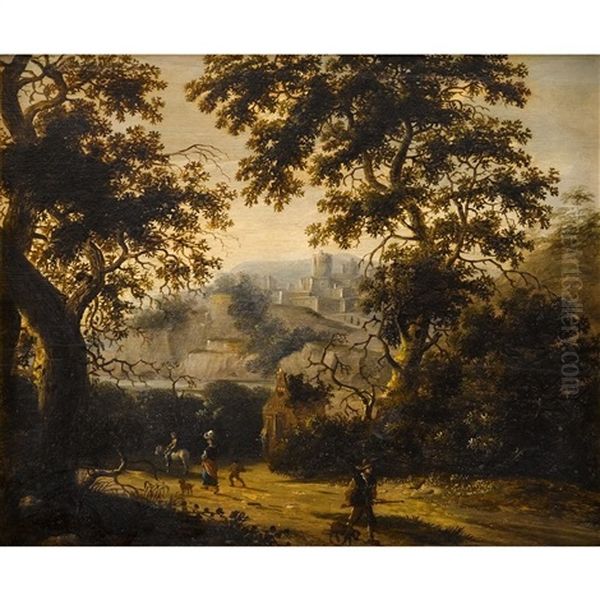 Landscape With Figures by Jansz van Vries