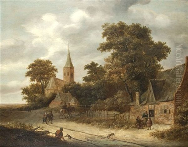 Haarlemer Landschaft Oil Painting by Michel van Vries