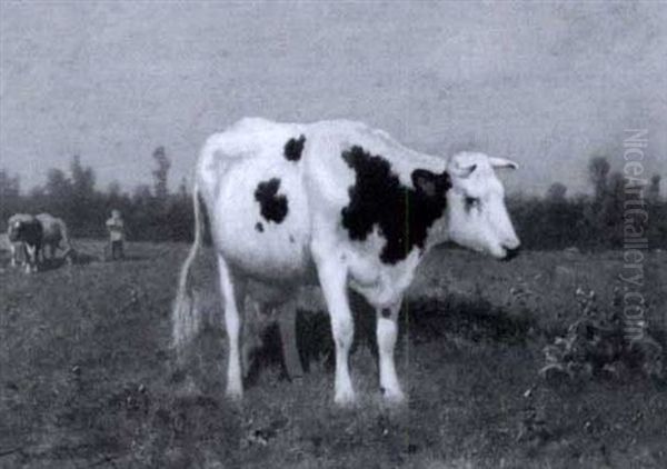 In The Pasture Oil Painting by Jan Vrolijk