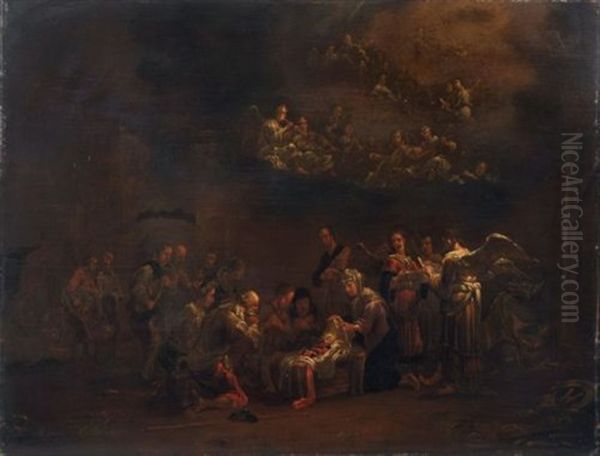 Die Heilige Nacht Oil Painting by Pieter Pietersz Vromans the Elder