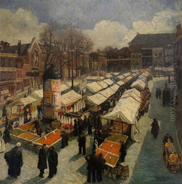 The Hague Market Oil Painting by Gerard Vroom