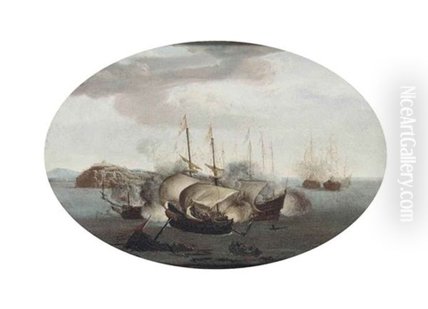 Sea Piece Oil Painting by Hendrik Cornelisz Vroom