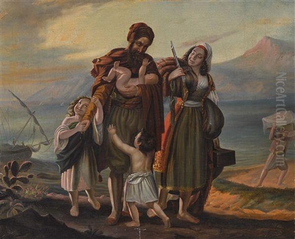 Der Zuruckkehrende Freiheitskampfer Oil Painting by Theodoros Vryzakis