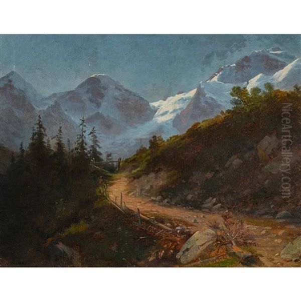 Monch Et Jungfrau Oil Painting by Francois Vuagnat