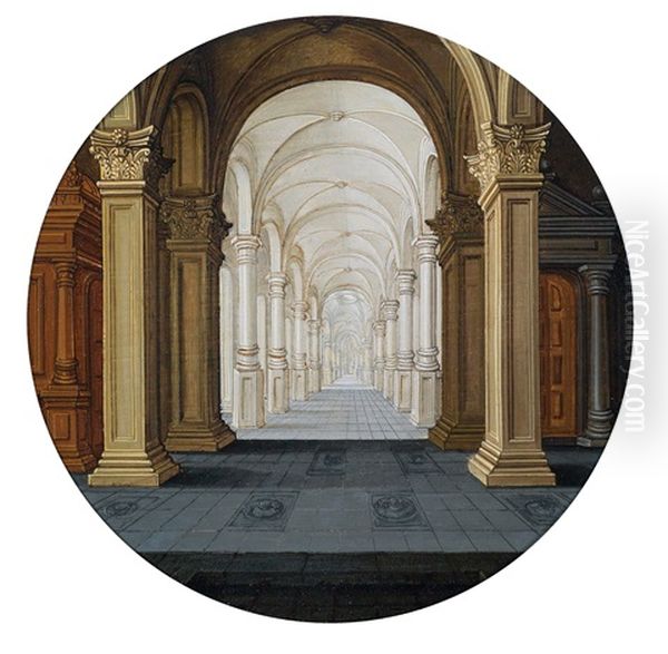 Kircheninterieur Oil Painting by Jan van Vucht