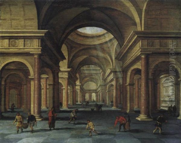 Palastinterieur Oil Painting by Jan van Vucht