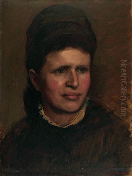 Portrait Einer Frau Oil Painting by Francois-Charles Vuillermet