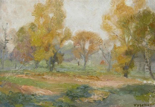 Autumn In St. Paul Oil Painting by Edouard Vysekal