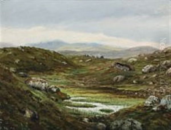 Landscape From The Faroe Islands Oil Painting by Joen Waagstein