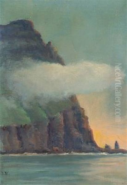 Coastal Scene With Low Cloud by Joen Waagstein