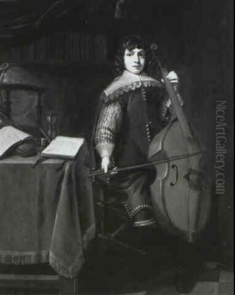 Jeune Musicien Oil Painting by Antonie de Waard