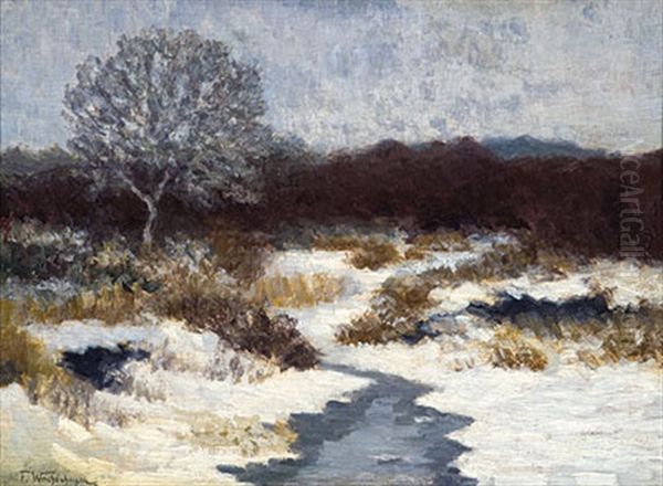 Winterlandschaft Oil Painting by Friedrich Wachenhusen