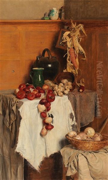 Herbststillleben Oil Painting by Julius Wachsmann