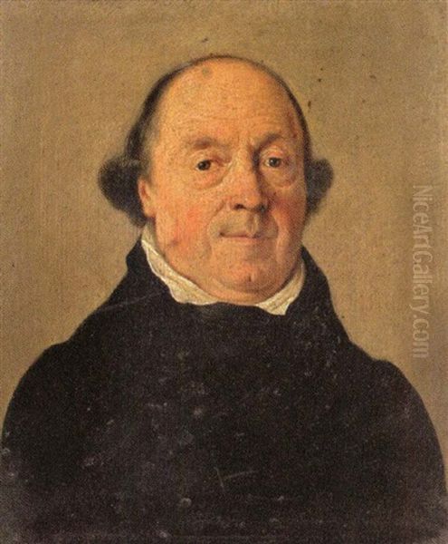 Portrait De J.b. Lack Oil Painting by Ferdinand Wachsmuth