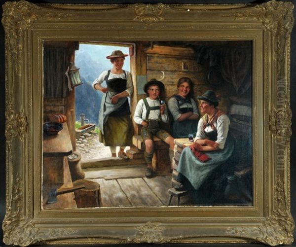 Der Kleine Pfeifenraucher Oil Painting by Maximilian Wachsmuth