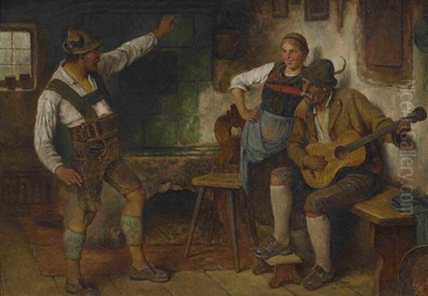 Beim Musizieren In Der Bauernstube Oil Painting by Maximilian Wachsmuth