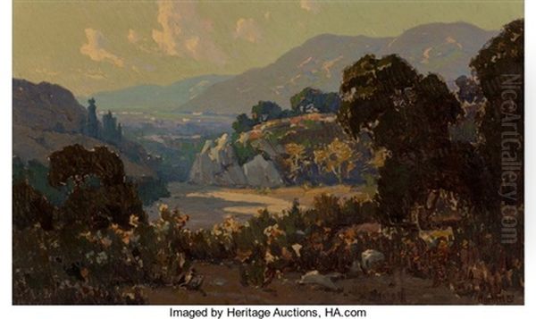 Devil's Gate, California Oil Painting by Elmer Wachtel