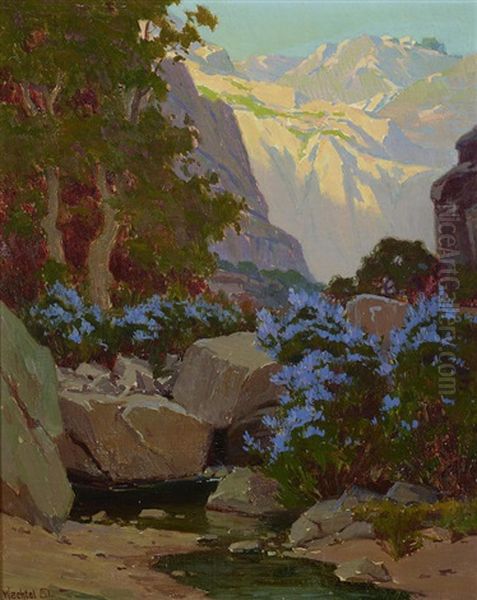 Pasadena (canyon) Oil Painting by Elmer Wachtel