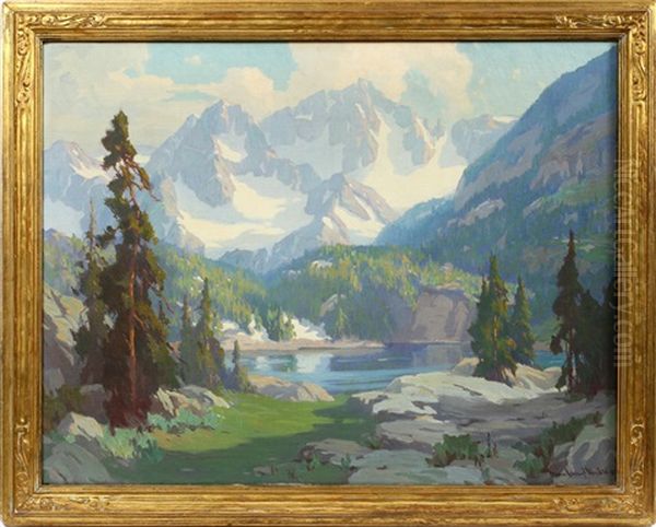 Glacier Lake Oil Painting by Marion Kavanaugh Wachtel