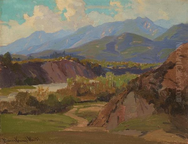 Monrovia Canyon Oil Painting by Marion Kavanaugh Wachtel