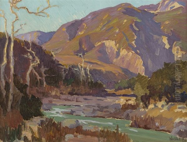 Arroyo Landscape Oil Painting by Marion Kavanaugh Wachtel