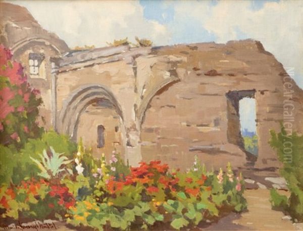 San Juan Capistrano Mission Oil Painting by Marion Kavanaugh Wachtel