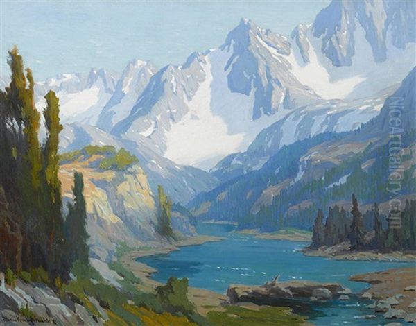 Long Lake, Sierra Nevada Oil Painting by Marion Kavanaugh Wachtel