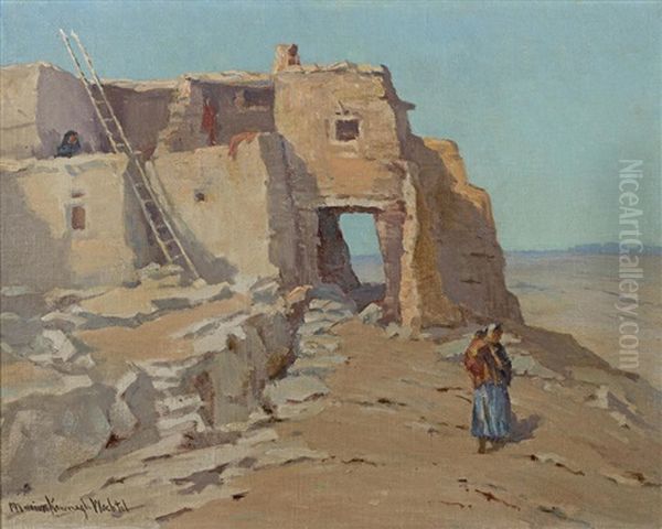 Walpi, On The First Mesa Oil Painting by Marion Kavanaugh Wachtel