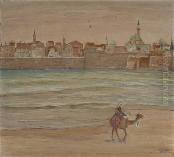 Blick Auf Akko Oil Painting by Wilhelm Wachtel