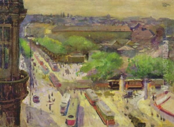 Naschmarkt, Wien Oil Painting by Wilhelm Wachtel