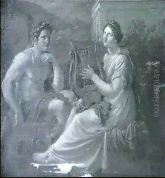 Herakles Bei Der Pythia In Delphi (?) Oil Painting by Eberhard Waechter