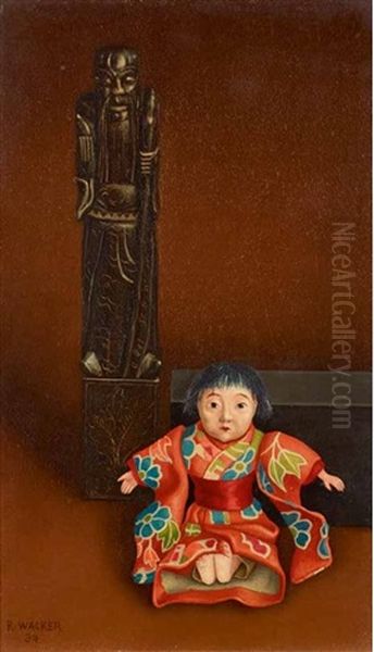 Kleines Chinesisches Stilleben Oil Painting by Rudolf Wacker